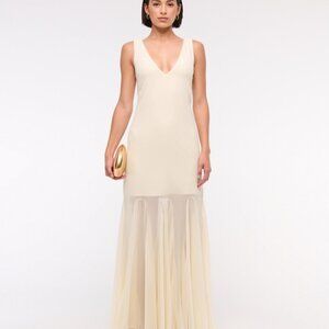Abercrombie & Fitch - Plunge Godet Skirt Maxi Dress